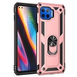Pancéřové pouzdro pro Motorola Moto G 5G Plus, Nox Case Ring, růžové rose gold
