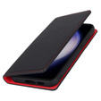 Klopové pouzdro pro Samsung Galaxy A25 5G, Litchi Skin Grain, černé