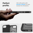 Pouzdro Spigen pro iPhone 16E, Enzo Aramid MagSafe, karbonově černé + 9H tvrzené sklo