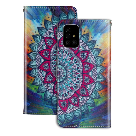 Klopové pouzdro pro Samsung Galaxy A51, Wallet, Mandala Flower