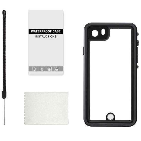 Vodotěsné pouzdro IP68 pro iPhone 7/8/SE 2020/SE 2022, černé