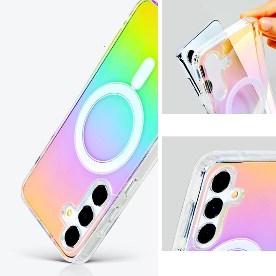 Pouzdro pro Samsung Galaxy A16, Fusion Hybrid, pro MagSafe, vícebarevné + sklo na displej