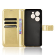 Klopové pouzdro pro Infinix Hot 40i, Crazy Horse Wallet, zlaté