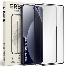 2x tvrzené sklo ERBORD 3D pro Xiaomi Redmi Note 15 Pro Plus 5G / Poco M8 Pro 5G