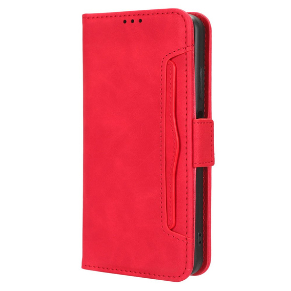 Klopové pouzdro pro OnePlus 12 5G, Card Slot, červené