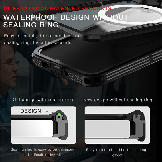 Vodotěsné pouzdro REDPEPPER pro Samsung Galaxy S26, černé