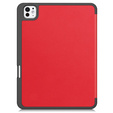 Pouzdro pro iPad Pro 11" 2024 (5 gen.), Smartcase s prostorem pro stylus, červené
