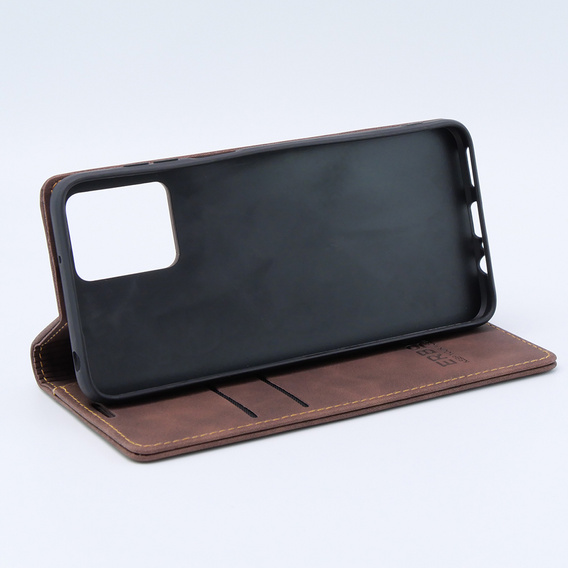 Pouzdro pro Motorola Moto G13/ G23 4G, ERBORD Vintage peněženka s klopou, káva