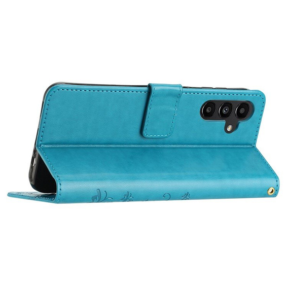 Klopové pouzdro pro Samsung Galaxy A55 5G, Wallet, Butterfly, fialové