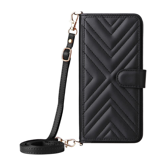Flipové pouzdro pro Xiaomi Poco F7 Pro / F7 Ultra, Crossbody Leather Wallet, černé