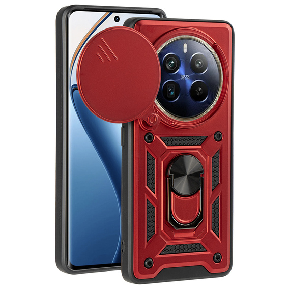Pouzdro pro Realme 12 Pro 5G / 12 Pro+ 5G, CamShield Slide, červené