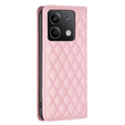 Klopové pouzdro pro Xiaomi Redmi Note 13 5G, Wallet, BINFEN COLOR, růžové