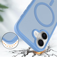 Matné pouzdro pro iPhone 17, pro MagSafe, průsvitně modré