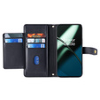 Klopové pouzdro pro OnePlus 12 5G, Wallet Zipper Pocket, černé