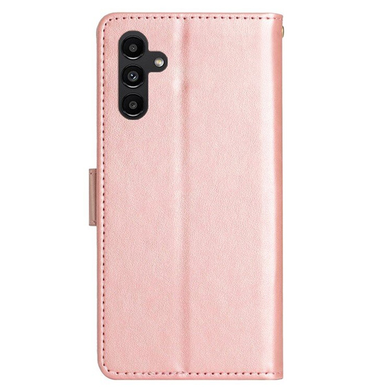 Klopové pouzdro pro Samsung Galaxy A55 5G, Wallet, Butterfly, fialové