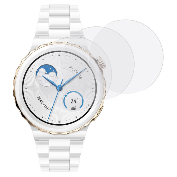 3x ERBORD Hydrogelová fólie pro Huawei Watch GT 3 Pro 43mm