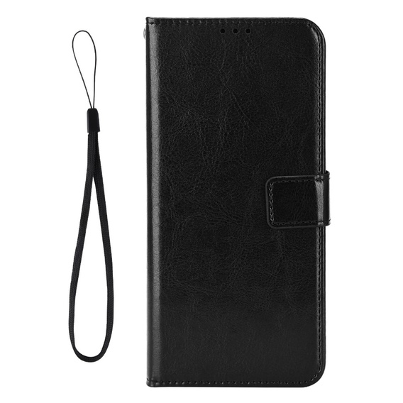 Klopové pouzdro pro Xiaomi Redmi Note 14 5G, Crazy Horse Wallet, černé