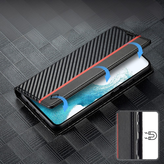 Flipové pouzdro pro Samsung Galaxy A26, Carbon LC.IMEEKE, černé