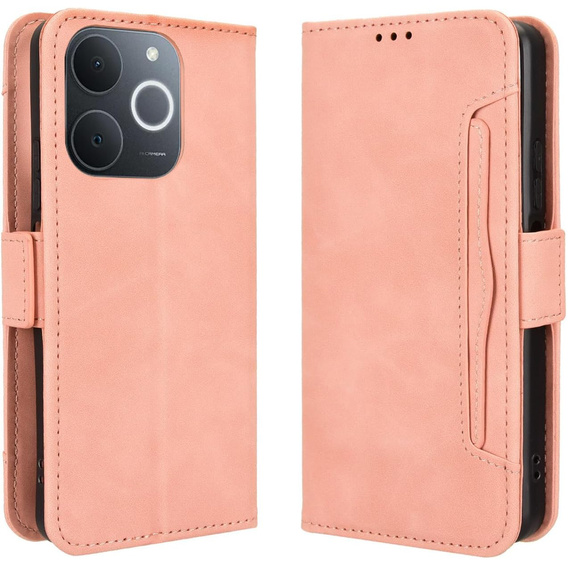 Klopové pouzdro pro Realme Note 70T 4G, Card Slot, růžové