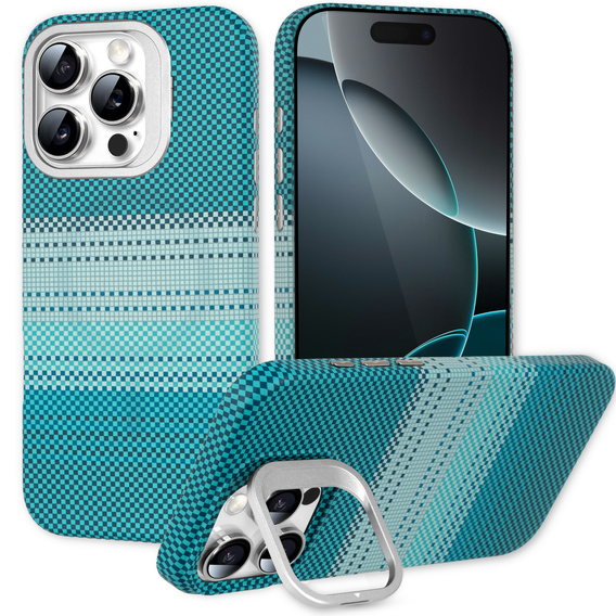 Pouzdro iPhone 16 Pro Max, Frame Kickstand, pro MagSafe, Moon Green