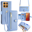Klopové pouzdro pro Motorola Moto G15 / G15 Power, Wallet Zipper Pocket, modré