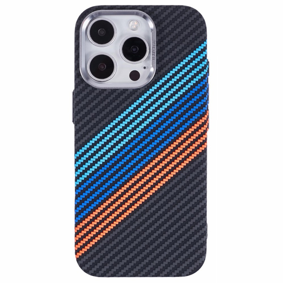 Pouzdro pro iPhone 16 Pro Max, Carbon Fiber MagSafe, námořnicky modré