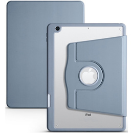 Pouzdro pro iPad 10.2" 2021/2020/2019 (9/8/7 gen.), s prostorem pro stylus, otočné o 360°, fialové
