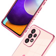 Pouzdro pro Samsung Galaxy A52/A52S, Electro heart, růžové rose gold