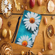 Klopové pouzdro pro Xiaomi Redmi 13C / Poco C65, Wallet, Daisy, modré