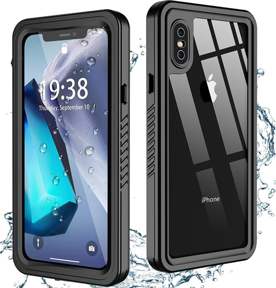 Vodotěsné pouzdro IP68 pro iPhone X / XS, černé