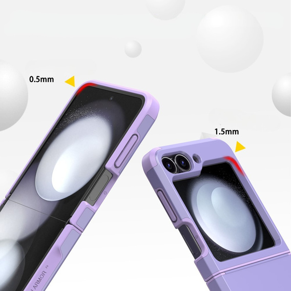 Pancéřované pouzdro pro Samsung Galaxy Z Flip7 FE / Z Flip6, Armor Shockproof, fialové