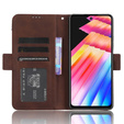 Klopové pouzdro pro Infinix Hot 30, Card Slot, hnědé