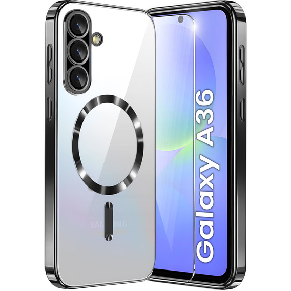 Pouzdro pro Samsung Galaxy A36, Electro MagSafe, černé + sklo na displej