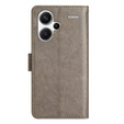 Klopové pouzdro pro Xiaomi Redmi Note 13 Pro+, Butterfly, šedé