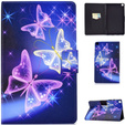 Pouzdro pro Samsung Galaxy Tab A7 10.4 2020 T500 T505, butterflies, fialové