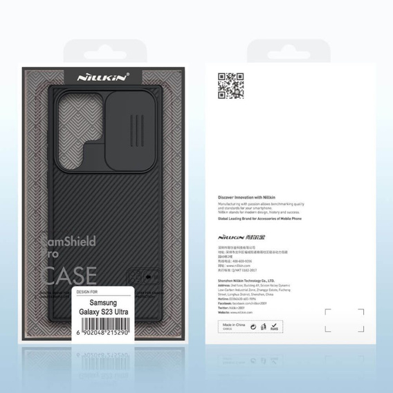 Pouzdro pro Samsung Galaxy S23 Ultra, obrněné Nillkin, CamShield Pro, černé
