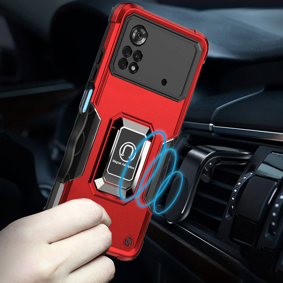 Pouzdro pro Xiaomi Poco X4 Pro 4G, Dual-Layer Armor, červené