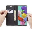 Pouzdro CASEME pro Samsung Galaxy A51, Leather Wallet Case, černé