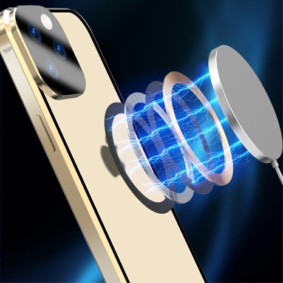 Magnetické pouzdro Dual Glass MagSafe pro iPhone 15 Pro, zlaté