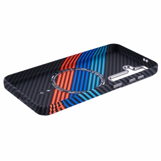 Pouzdro pro Samsung Galaxy S25, Carbon Fiber MagSafe, námořnicky modré