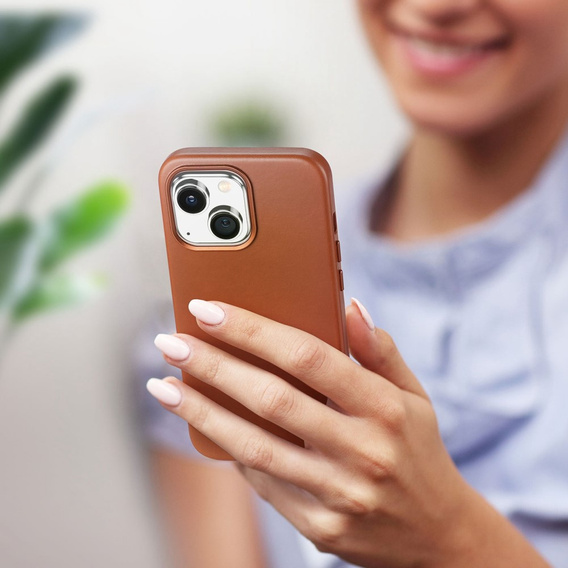 Pouzdro pro iPhone 14, Dux Ducis Max Naples, hnědé