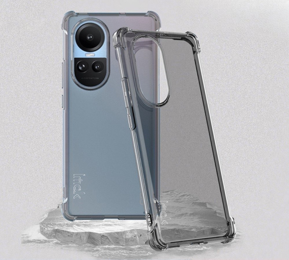 IMAK pouzdro pro Oppo Reno 10 / 10 Pro, Dropproof, transparentní / černé