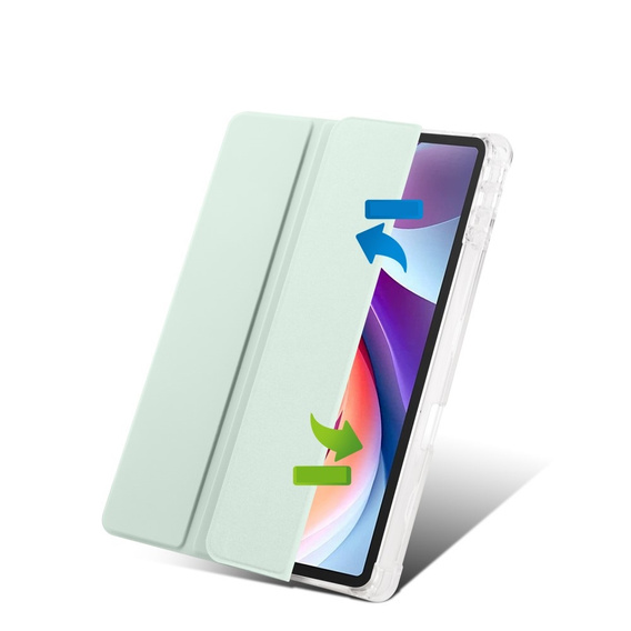 Pouzdro pro Lenovo Tab M11, Smartcase Hybrid, se slotem na stylus, světle zelené