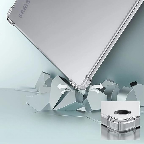 Pouzdro pro Samsung Galaxy Tab A9+, silikonové, průhledné