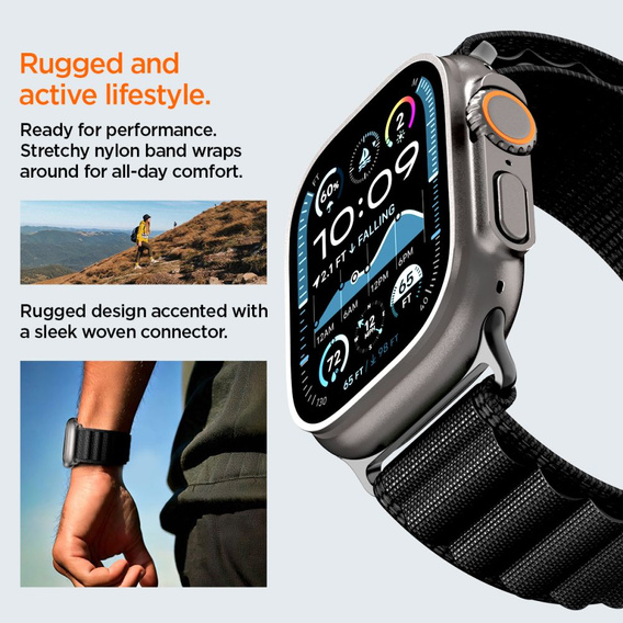 Řemínek Spigen WBF1 Band pro Apple Watch 8/9/10/11/SE/Ultra 1/2 (44/45/46/49 mm)