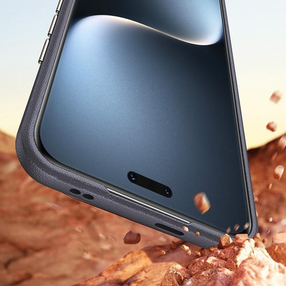 Kožené pouzdro pro Honor Magic 7 Pro 5G, leather hybrid, šedé