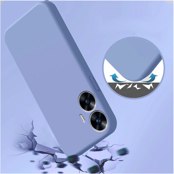 Pouzdro pro Realme C55, Silicone Lite, fialové