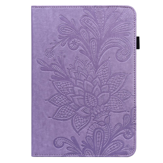 Pouzdro s klopou pro Lenovo Pad M9, flower, fialové