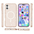Pouzdro pro iPhone 17, pro MagSafe, třpytivé, průsvitně zlaté