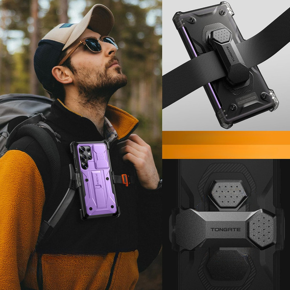 Odolné pouzdro pro Samsung Galaxy S25 Ultra – Tongate MECH Series Clip, černé